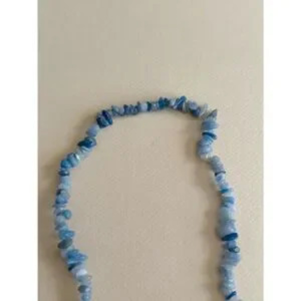 Blue?Beaded Necklace N2112